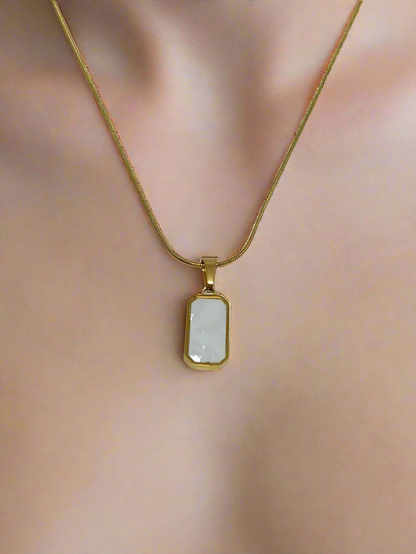 Dual Square Pendant Necklace