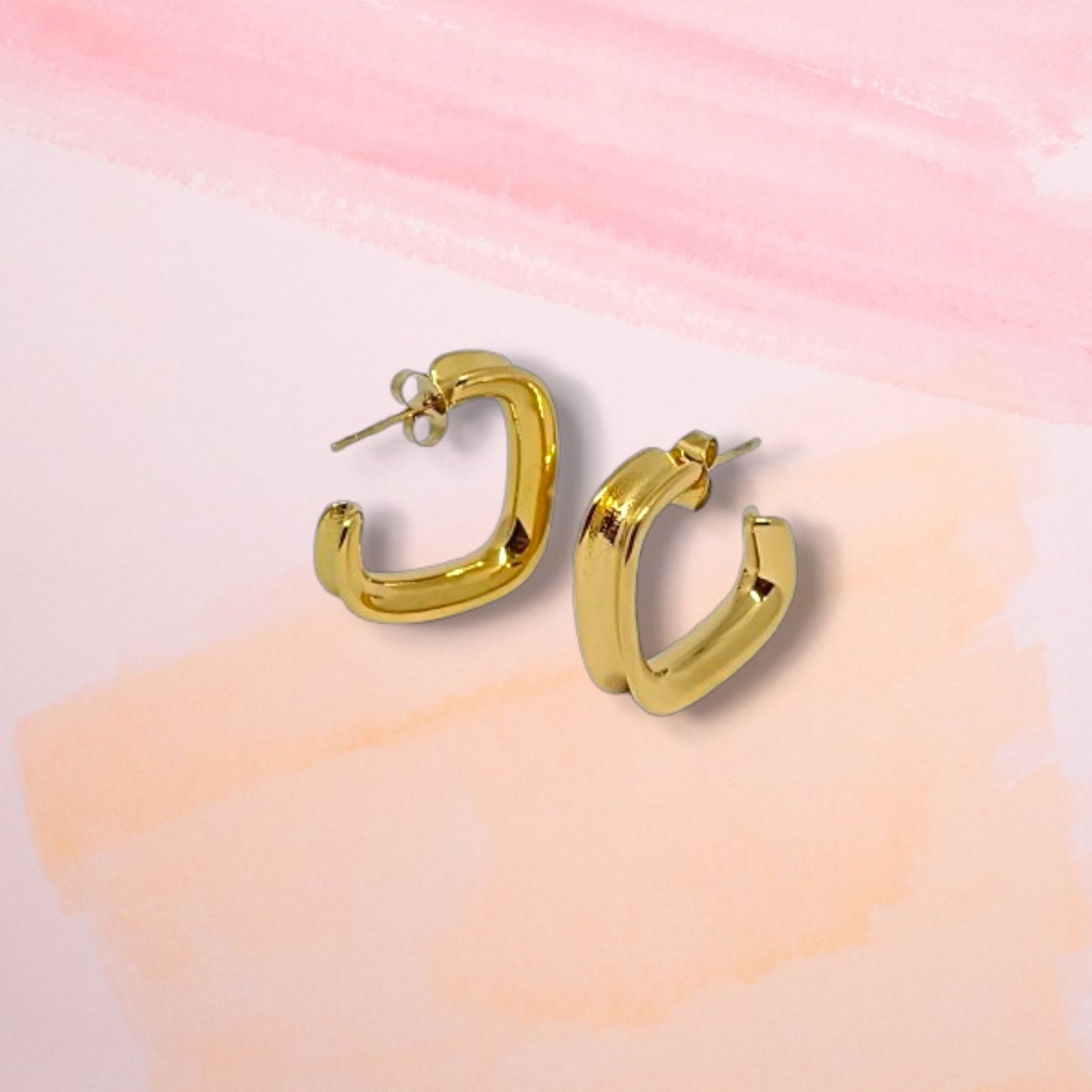 Golden Half Hoop Earrings