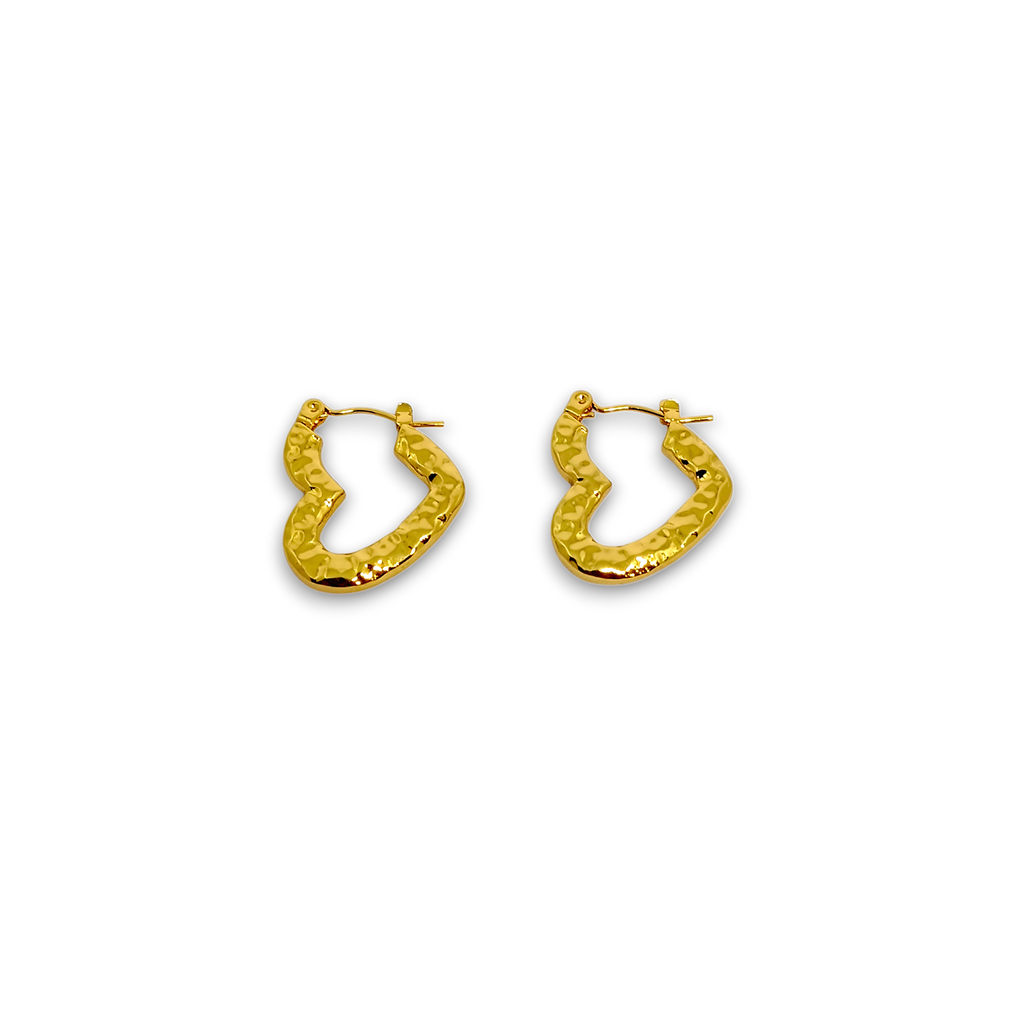 Heart Shaped Hoop Earrings