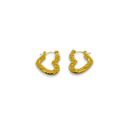 Heart Shaped Hoop Earrings