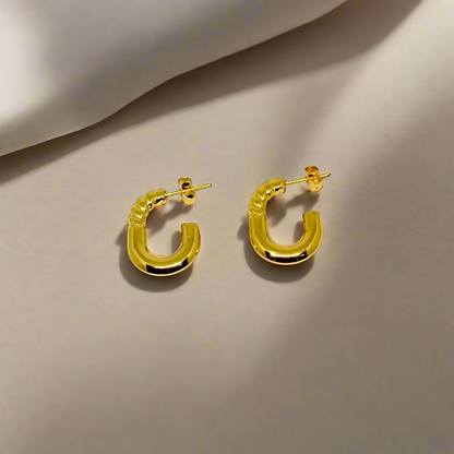 Trendy Half Hoop Earrings