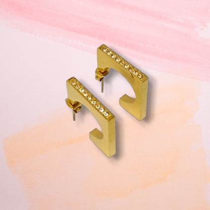 Golden Half Hoop Earrings