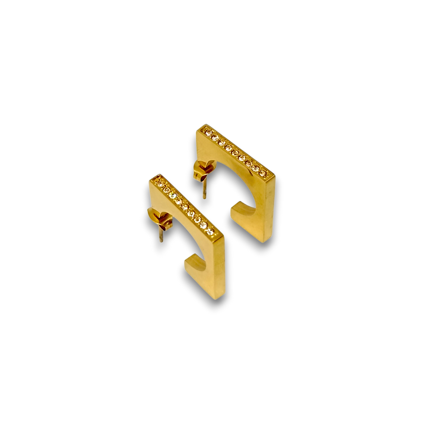 Golden Half Hoop Earrings