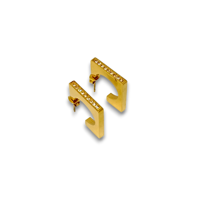 Golden Half Hoop Earrings