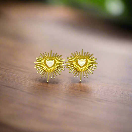 Heart Shaped Stud Earrings