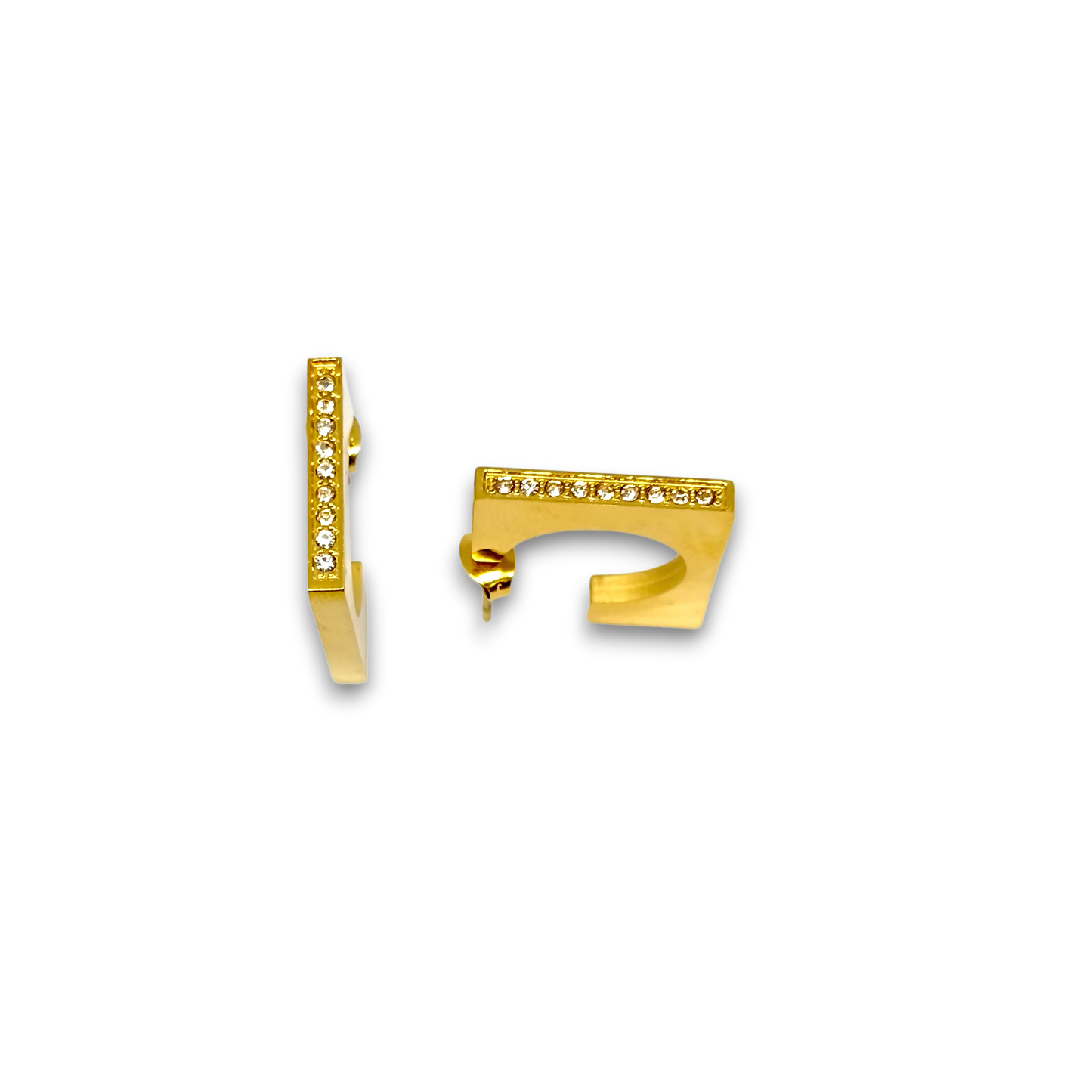 Golden Half Hoop Earrings