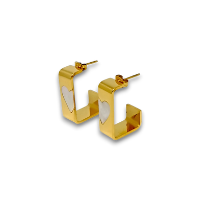 Golden Half Hoop Earrings