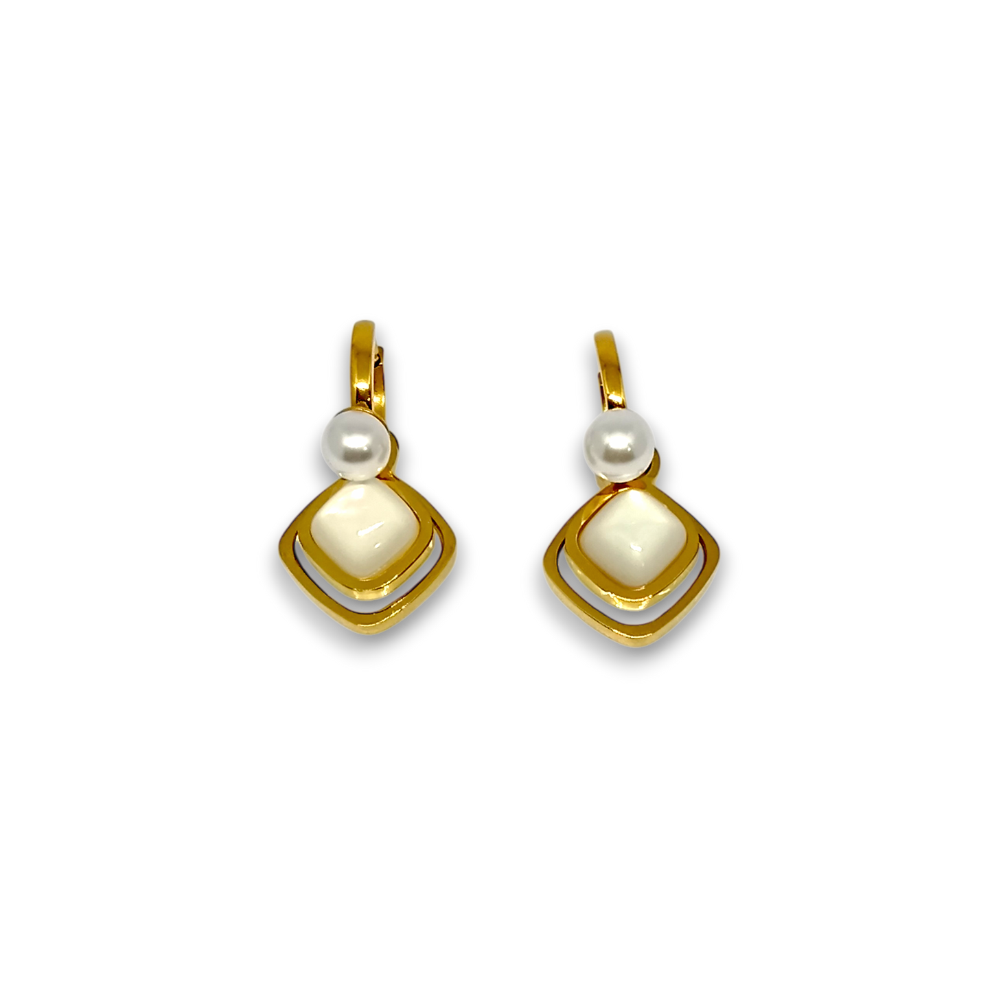 pearls Huggies Hoop Earrings