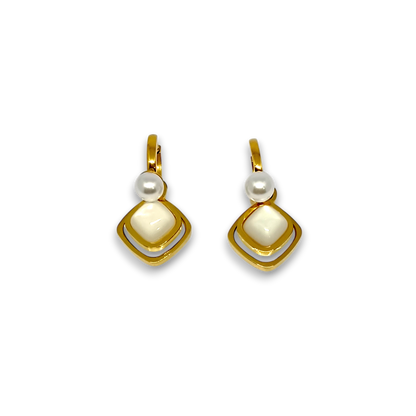 pearls Huggies Hoop Earrings