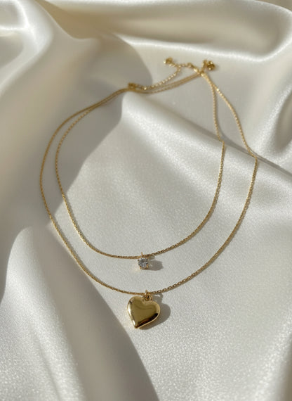 Heart shaped Layered Necklace
