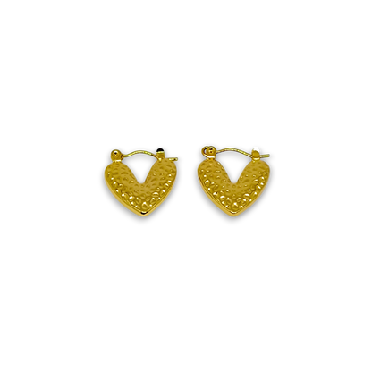 Heart Shaped Hoop Earrings