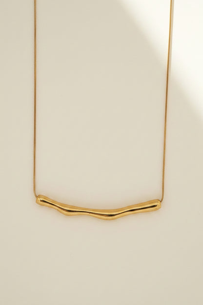 Wave Bar Pendant Necklace