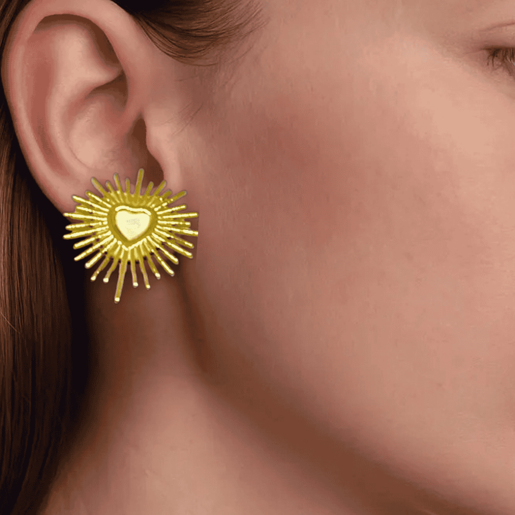 Heart Shaped Stud Earrings