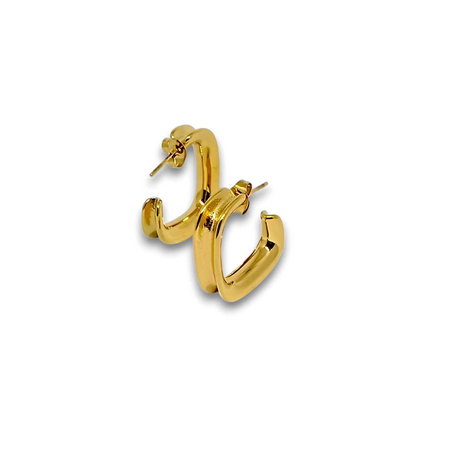 Golden Half Hoop Earrings