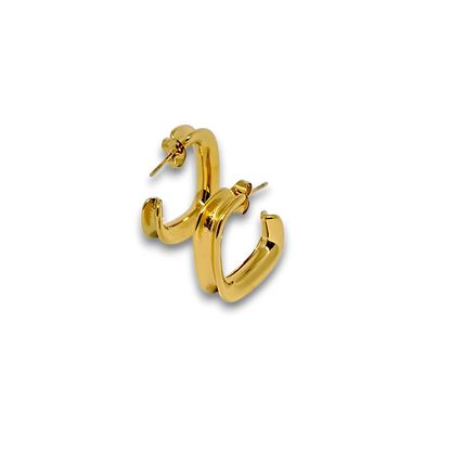 Golden Half Hoop Earrings